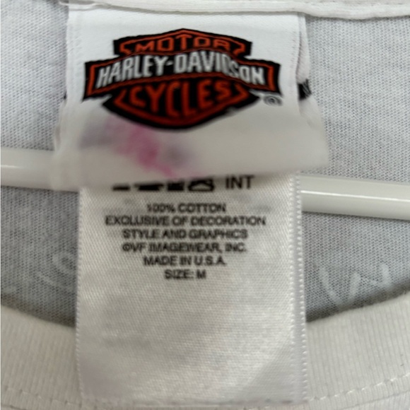 Y2K Harley Davidson Women's M Rhinestone Graphic Long Sleeve Tee Shirt Bling - Picture 6 of 8